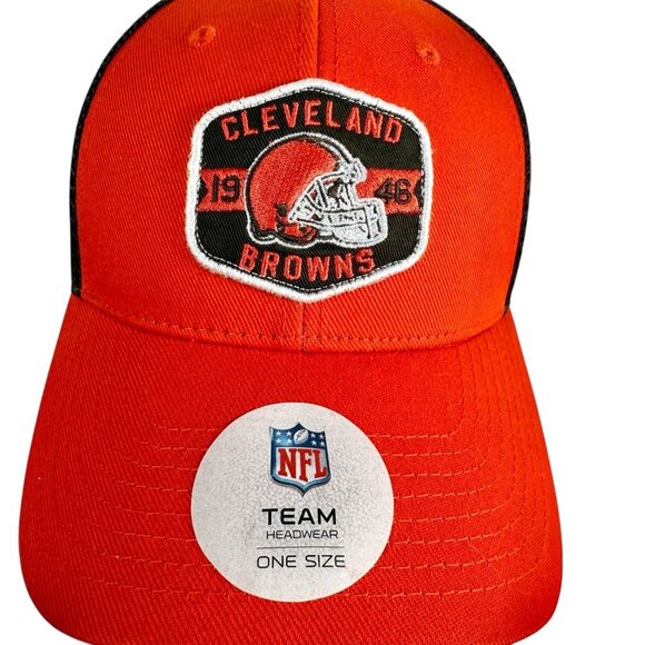 Cleveland Browns NFL Football Team Headwear Snapback Hat Brown And Orange NEW - Picture 2 of 7